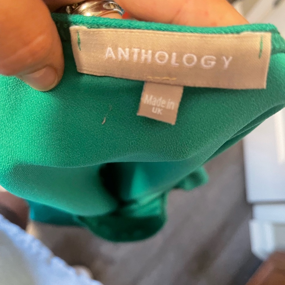 Bare Anthology Teal Off-Shoulder Blouse - Picture 6 of 6